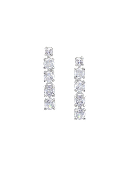 Double Layered Trendy Solitaire AD Jewellery Set