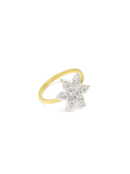 Floral AD Pendant Set With Adjustable Finger Ring & Bracelet