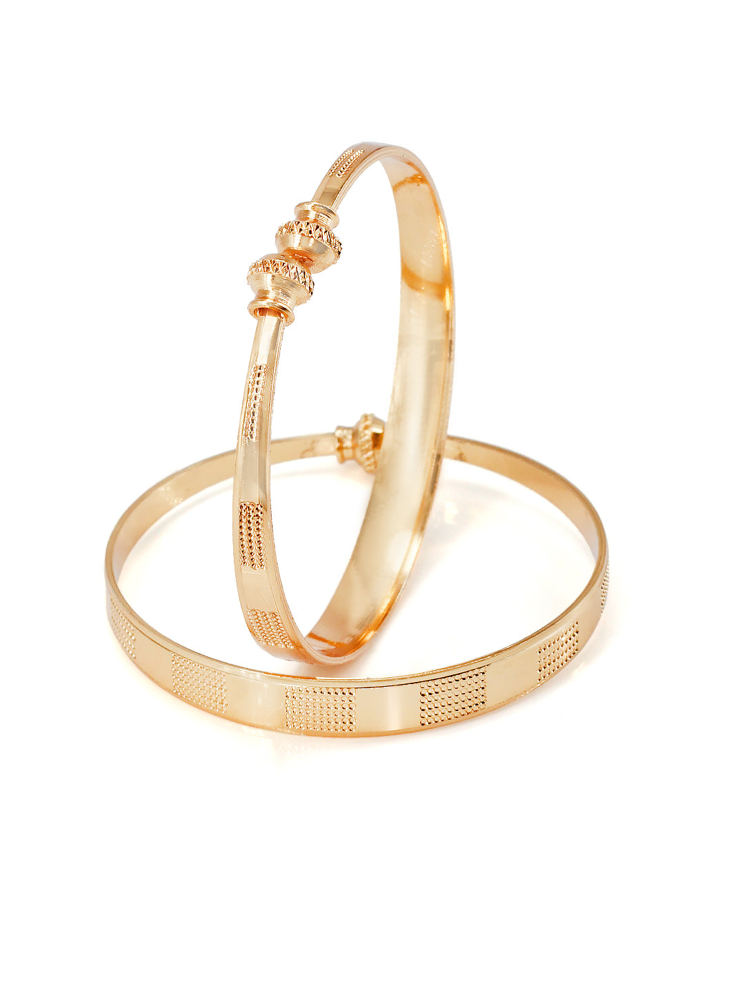 Set Of 2 Kada Style Adjustable Bangles