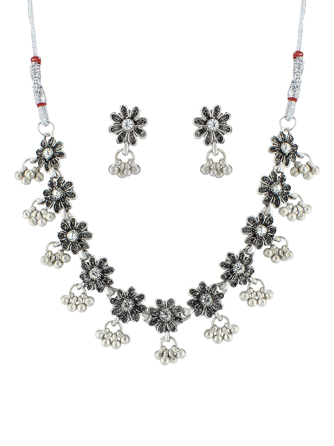 Floral Beads Drop Jewellery Set