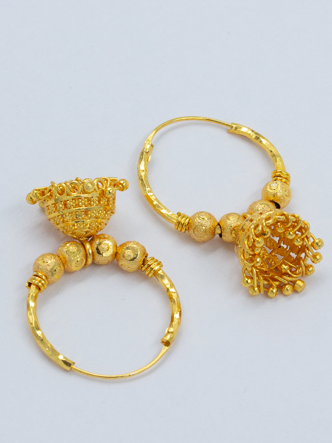 Circular Beaded Jhumka Earrings
