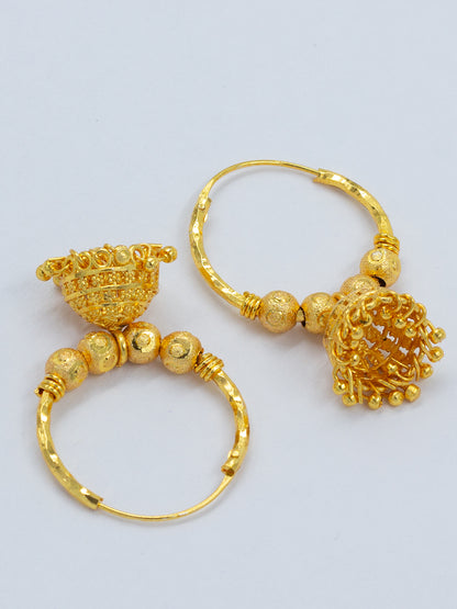 Circular Beaded Jhumka Earrings