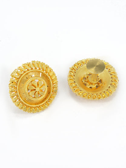 Gold Plated Floral Stud Earrings