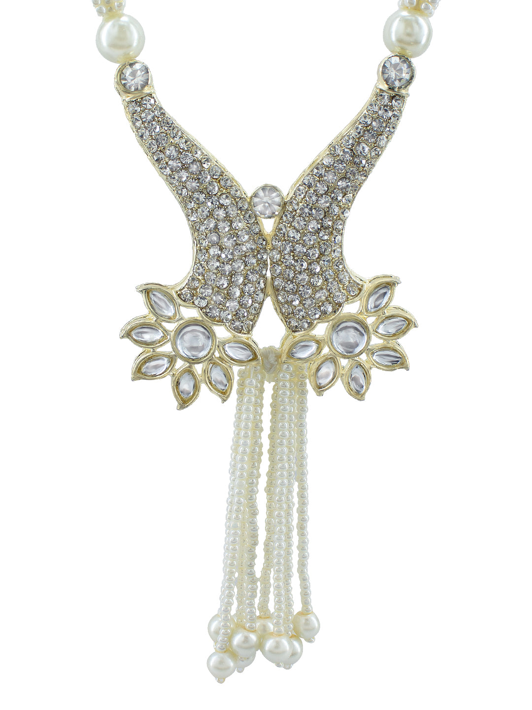 Kundan & Beaded Layered Long Jewellery Set