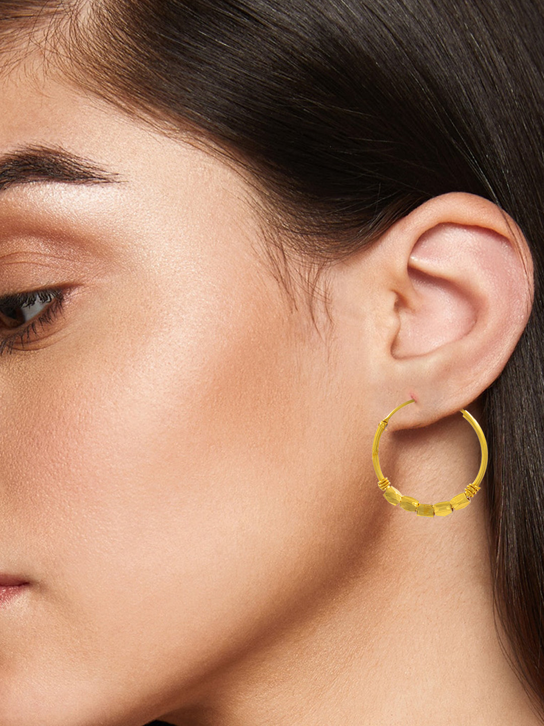 Pack of 6 Gold Plated Hoop, Jhumkas & Studs Earrings