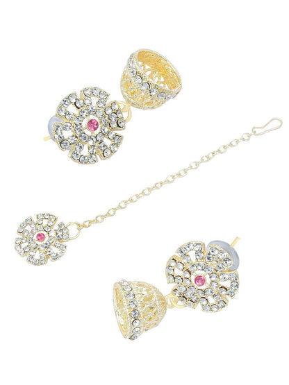 Purple Floral Jewellery Set