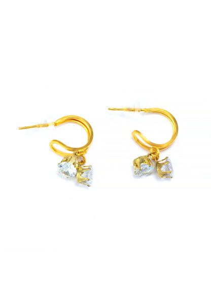 CZ Half Hoop Earrings
