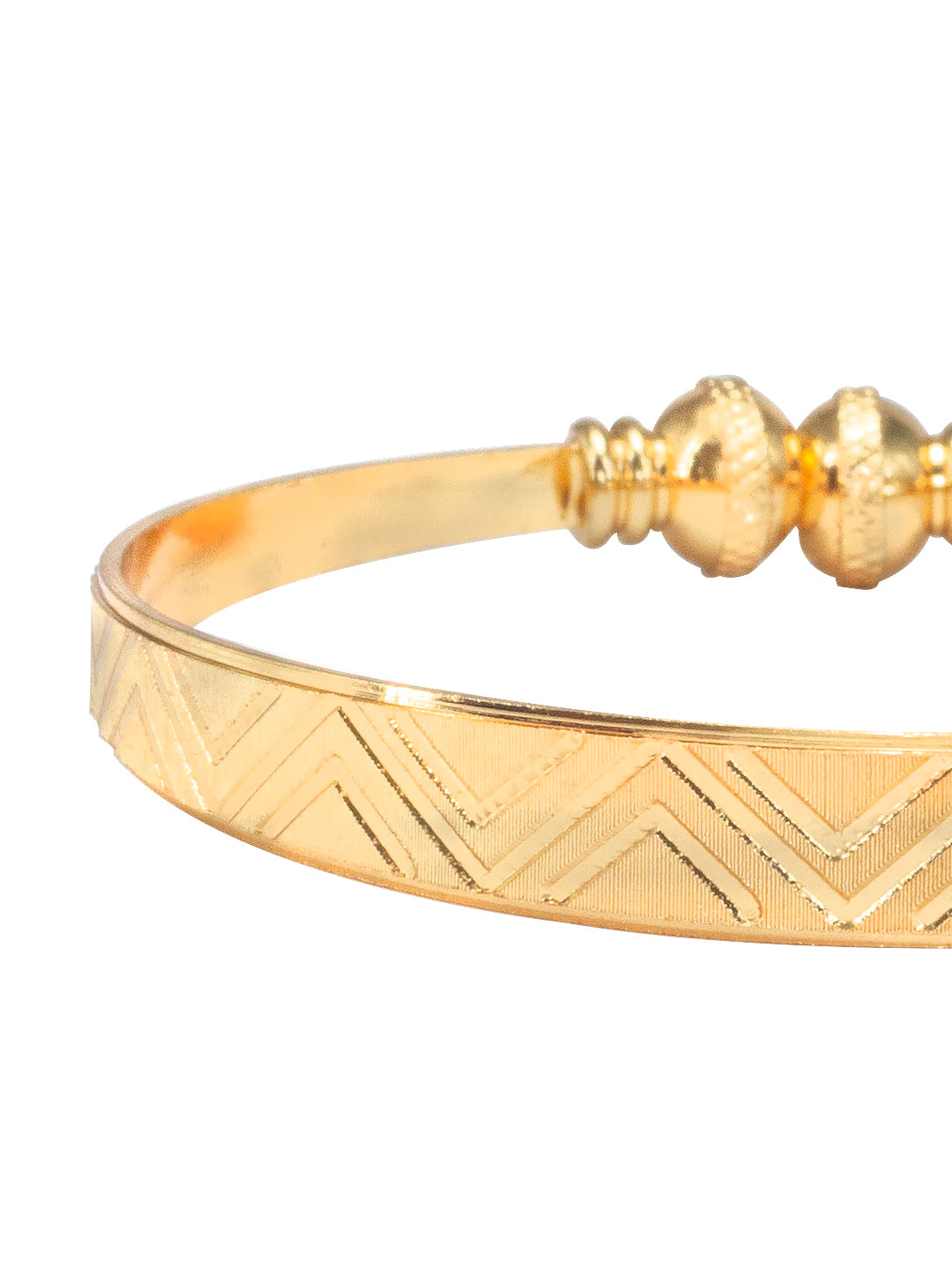 Gold Plated Brass Kada Openable Bangle Pair