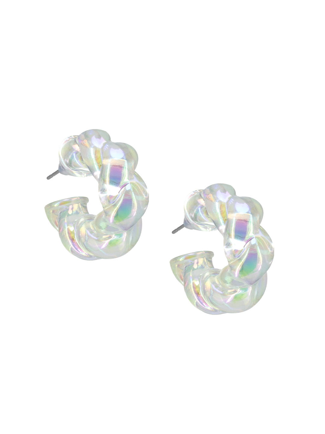 Holographic Half Hoop Earrings