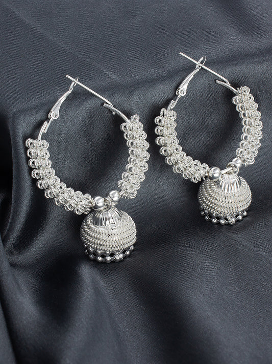 Mesh Hoop Jhumka Earrings