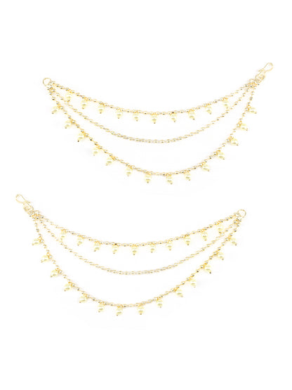 Bahubali Ear Chain 3 Layered