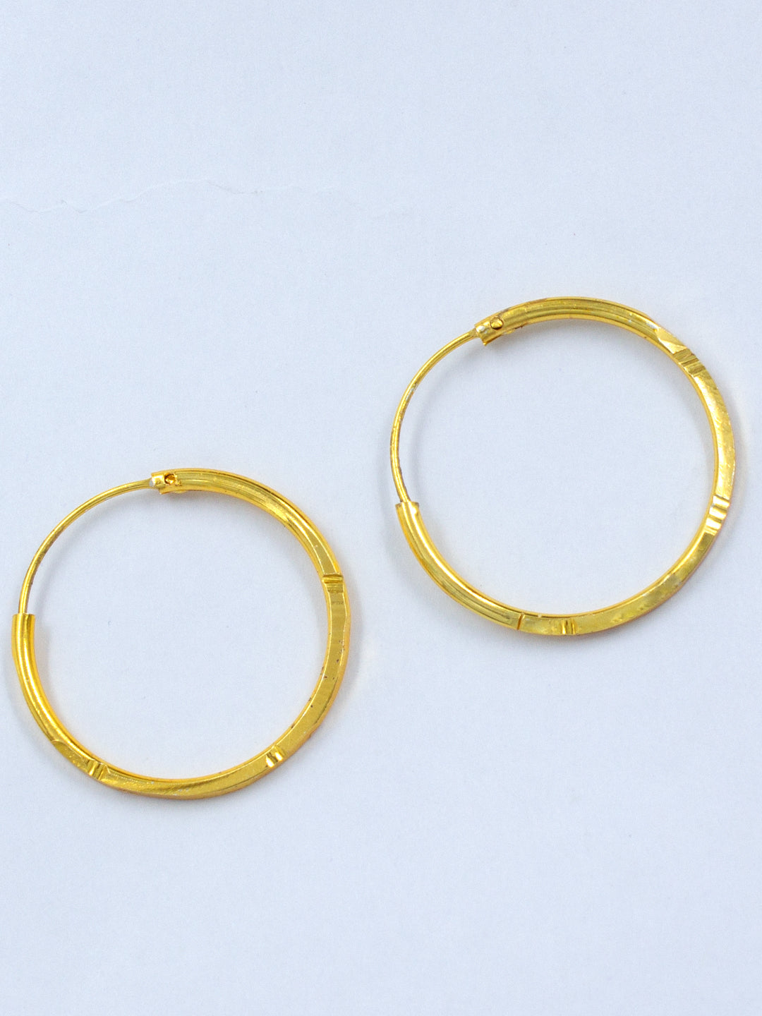 Gold Plated Circular Hoop Earrings