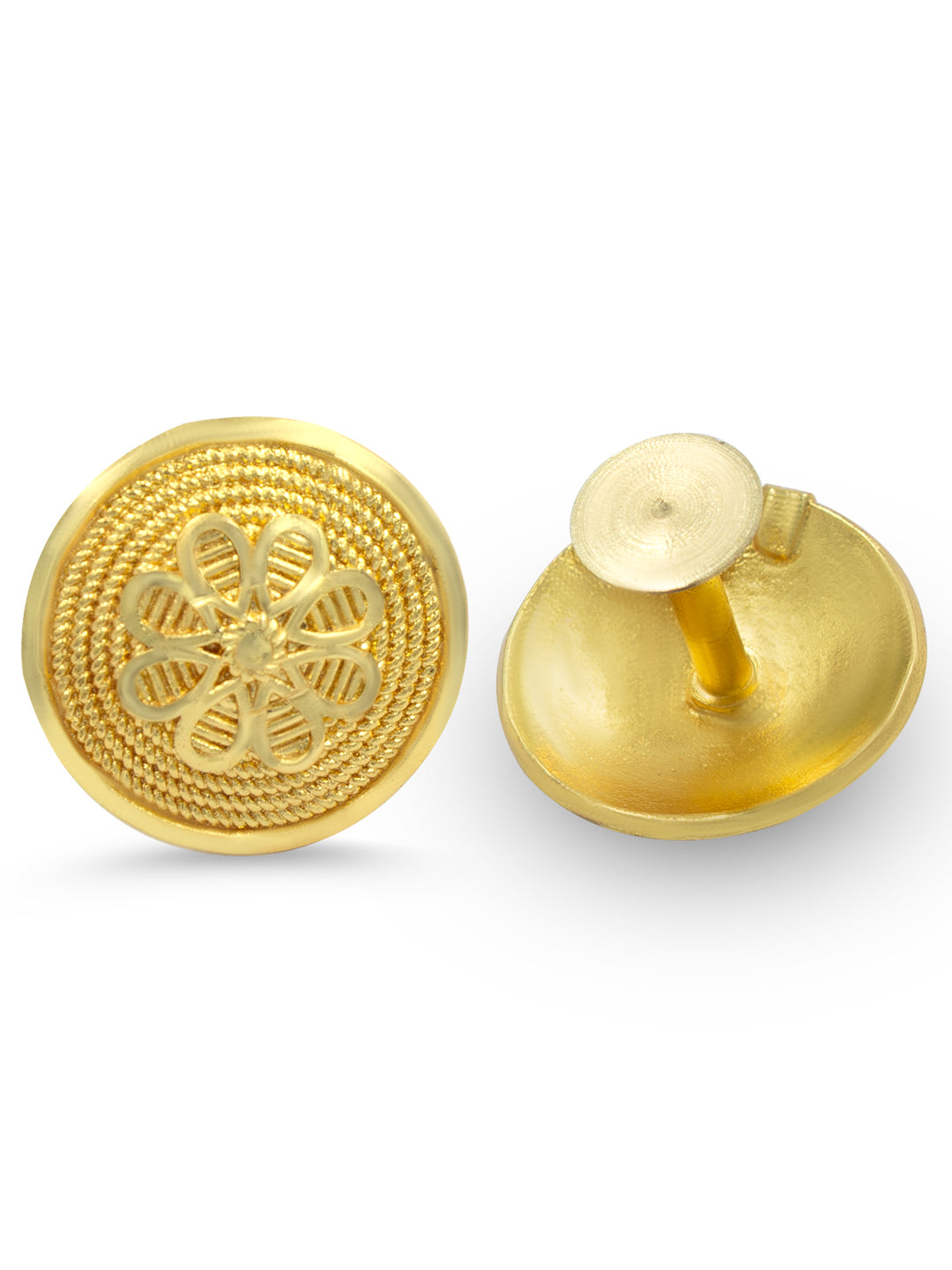 Gold Plated Floral Stud Earrings