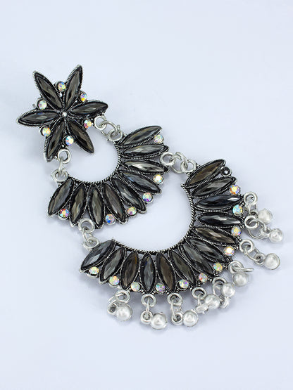 Floral Chandbaali Multi Layered Drop Earrings