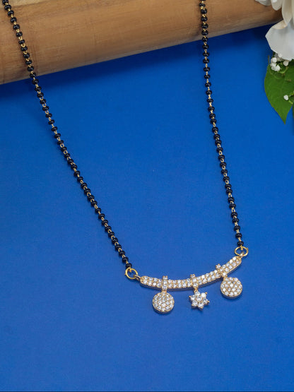 Golden American Diamond Mangalsutra