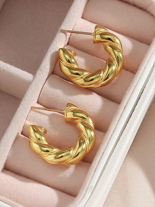 Chunky Half Hoop Earrings
