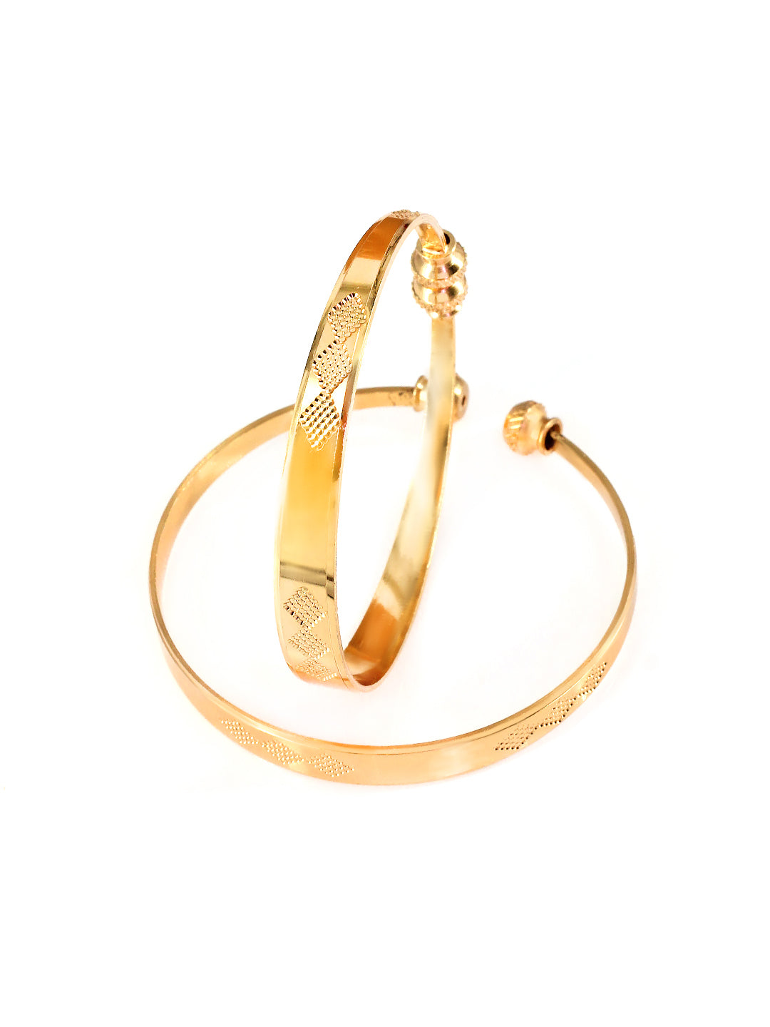 Set Of 2 Kada Style Adjustable Bangles