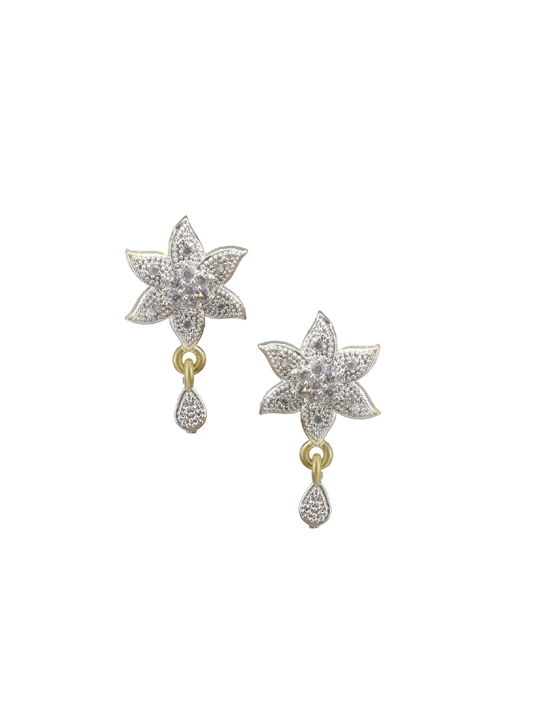 Floral AD Pendant Set With Adjustable Finger Ring & Bracelet