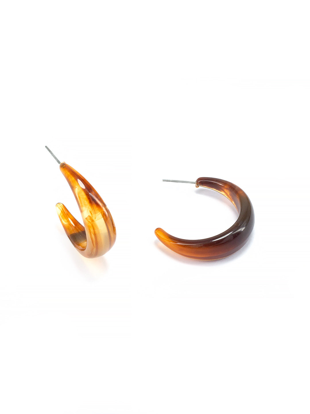 Brown Half Hoop Earrings