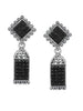 Black Square Drop Earrings