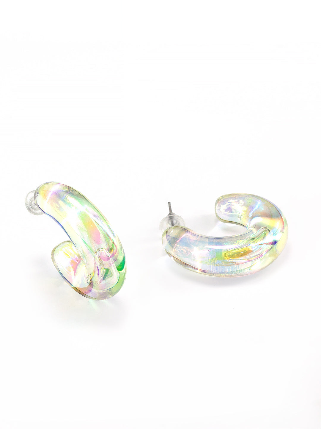 Holographic Half Hoop Earrings