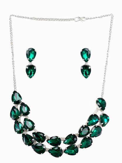 Green Double Layered Jewellery Set