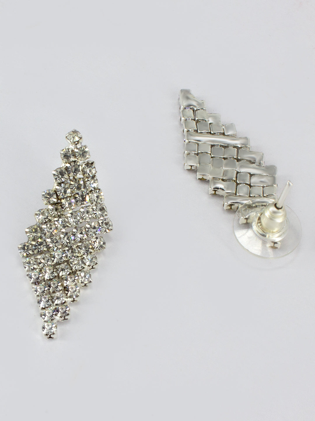 Silver Plated CZ Studded Jewellery Set