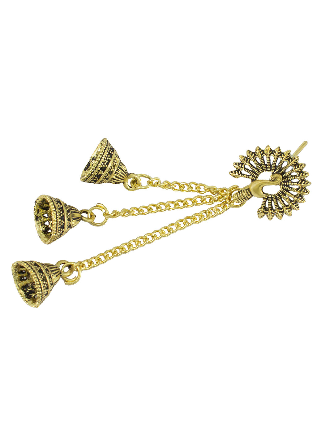 Peacock Multi layered Jhumka Earrings