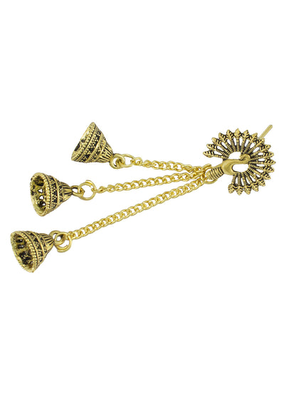 Peacock Multi layered Jhumka Earrings