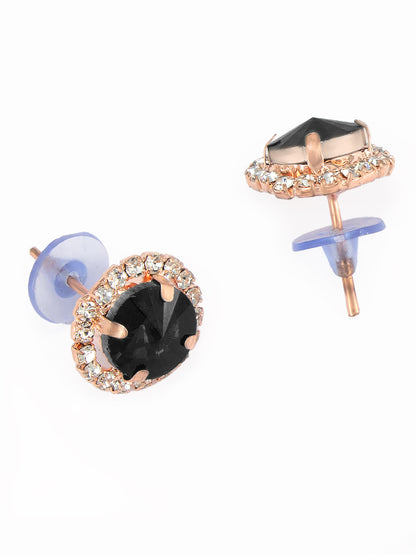 Black Floral Jewellery Set