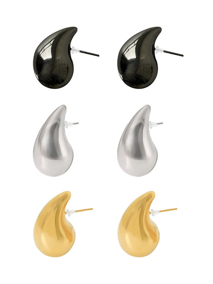 Pack of 3 Chunky Stud Earrings