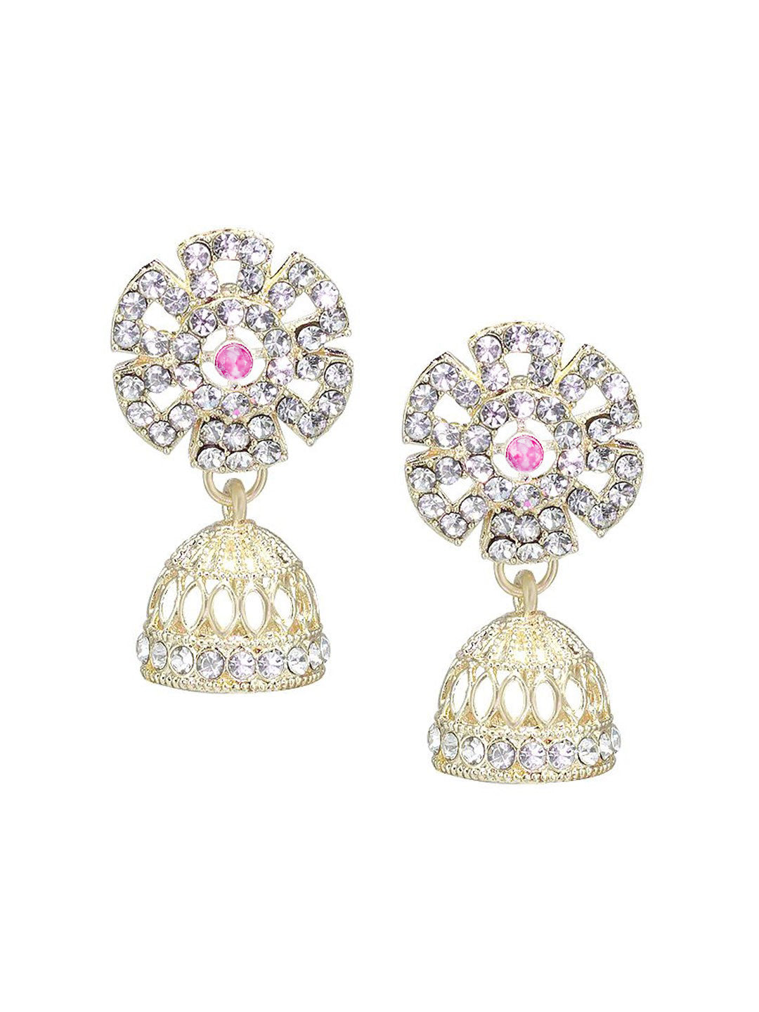 Purple Floral Jewellery Set