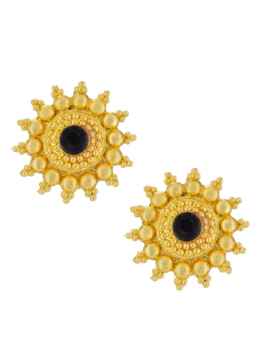 Gold Plated Floral Stud Earrings