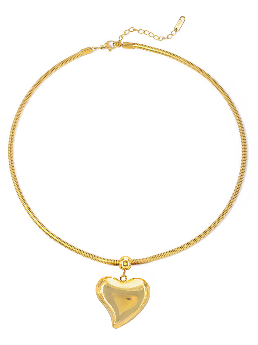Anti Tarnish Trendy Stainless Steel Heart Hasli Choker Necklace