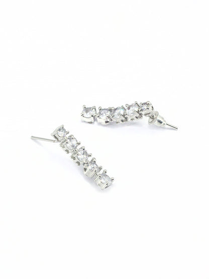 Double Layered Trendy Solitaire AD Jewellery Set