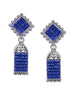 Blue Square Drop Earrings