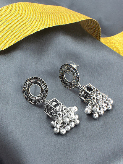 Floral Pinjra Jhumki Earrings