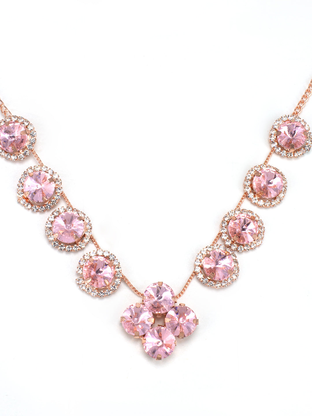 Pink Floral Jewellery Set