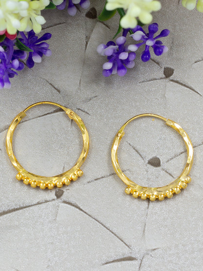 Gold Plated Circular Hoop Earrings