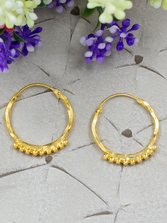 Gold Plated Circular Hoop Earrings