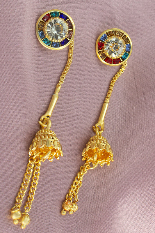 Multicolor Sui Dhaga Drop Earrings