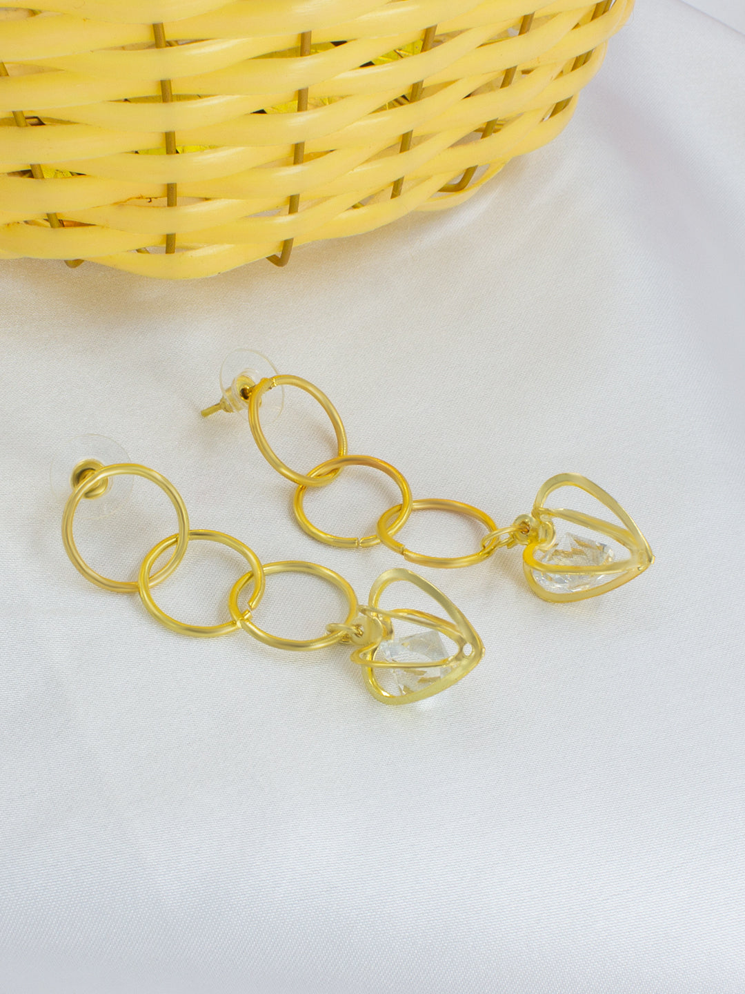 Circular Bead Drop Earrings