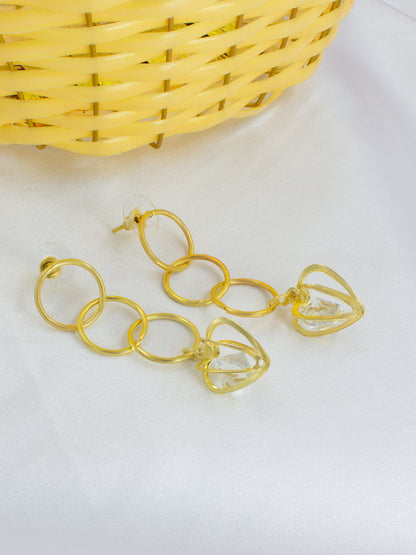 Circular Bead Drop Earrings