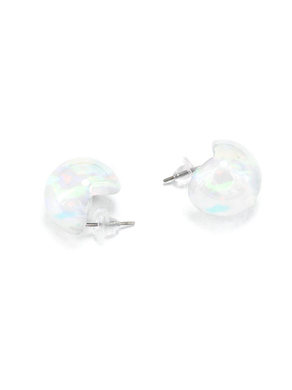 White Chunky Doom Earrings