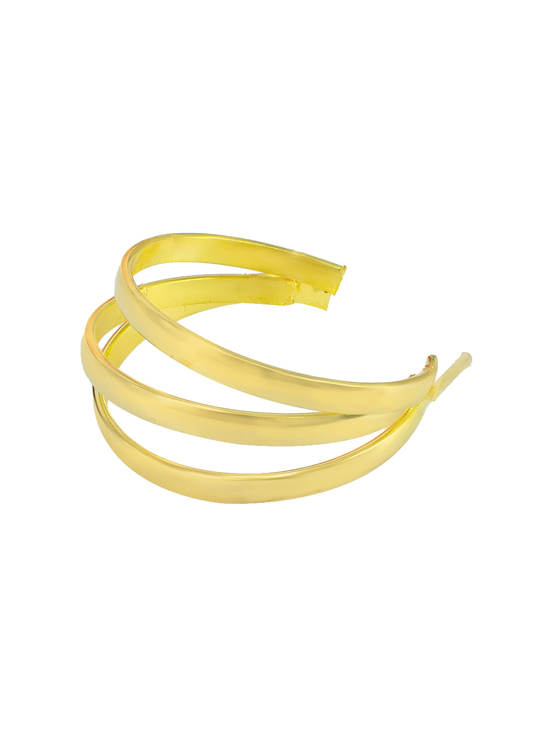 Gold Tone Half Hoop Earrings