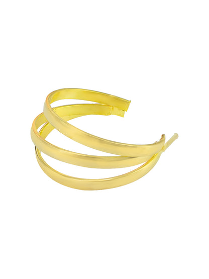 Gold Tone Half Hoop Earrings