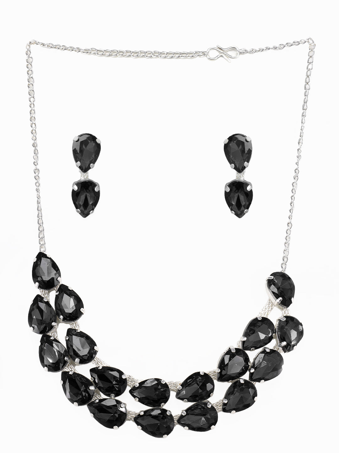 Black Double Layered Jewellery Set