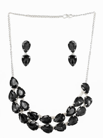 Black Double Layered Jewellery Set
