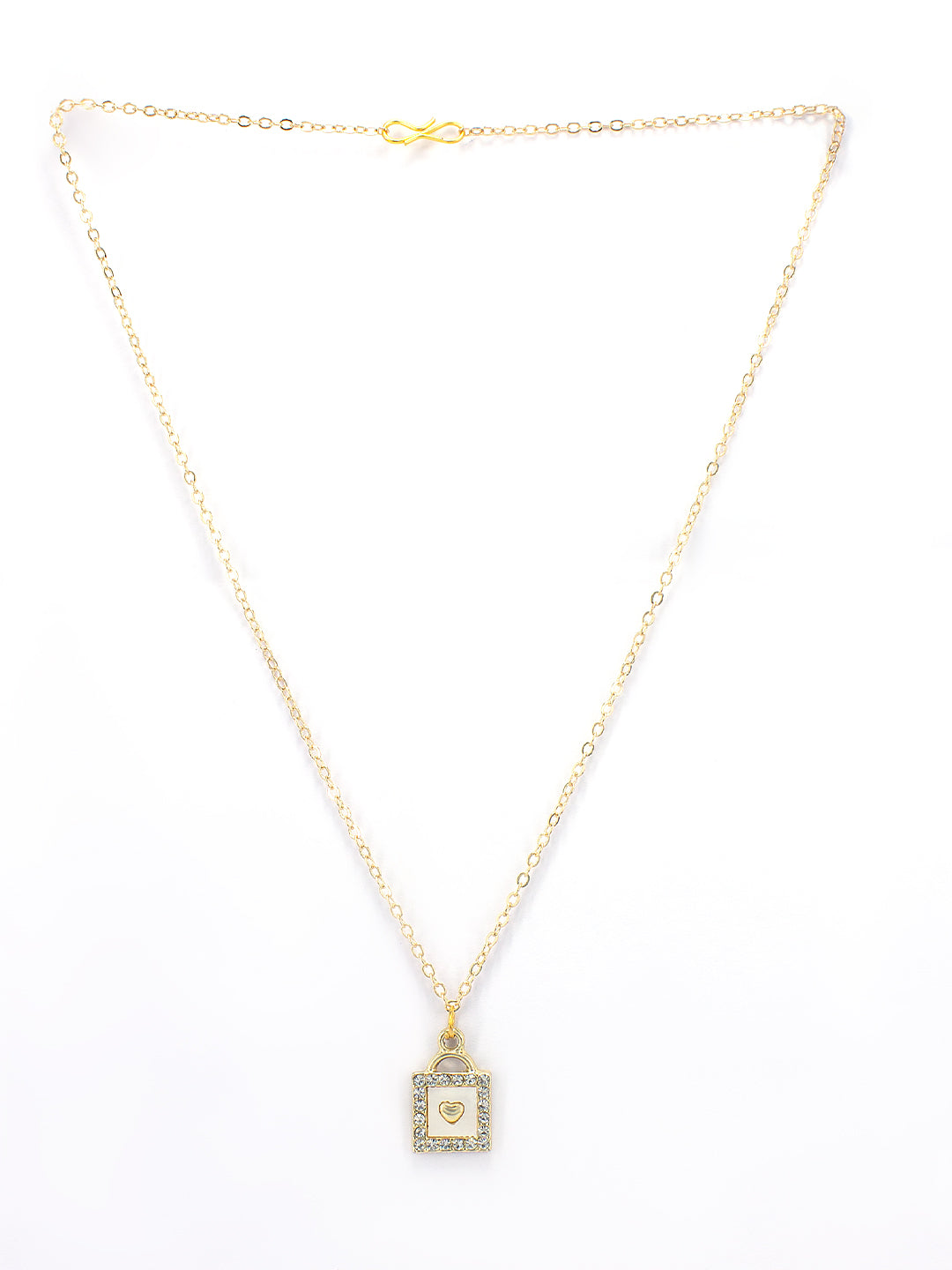Gold-Plated Stainless-Steel Pendant with Chain
