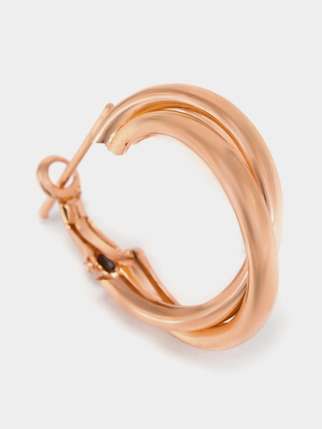 Rose Gold Plated Multi Hoop Earrings
